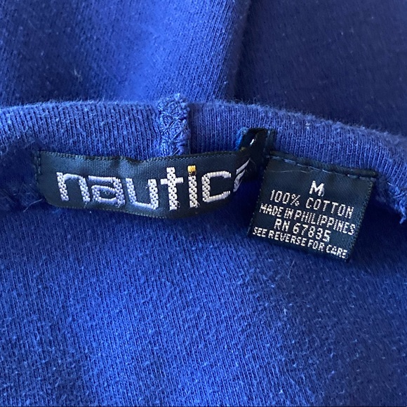 Nautica Blue Hoodie with Front Zipper and Kangaroo Pockets - Picture 5 of 6